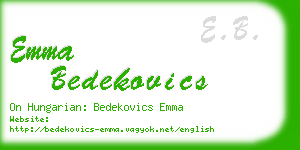 emma bedekovics business card